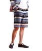 Schott Men's Patterned Mesh Shorts, Size M (122), Navy Striped, 782-3113003