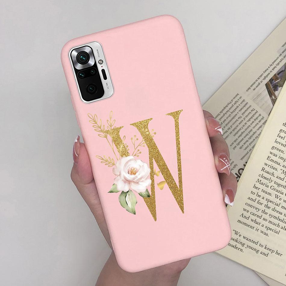Cute Letters Case For Xiaomi Redmi Note 10 Pro Max 10S 10 S Soft Silicone Back Protective Cover Ultra Thin Slim Phone Case Funda
