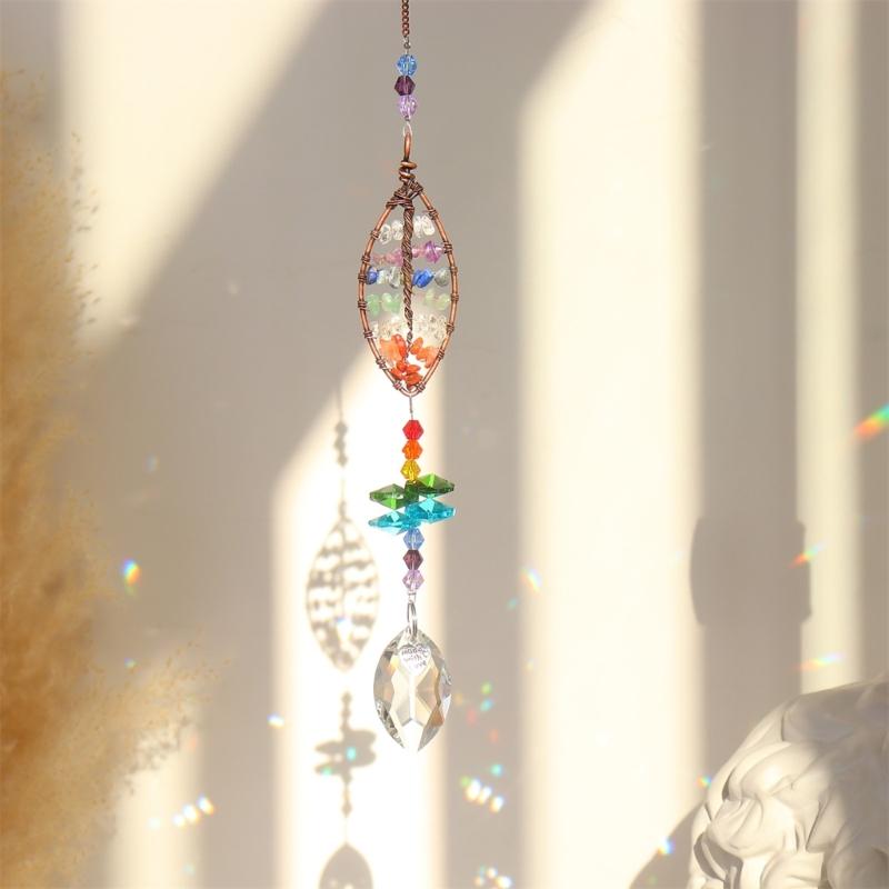 Crystal Tree Life Suncatchers Pendant Rainbow Maker Hanging Home Window Ornament