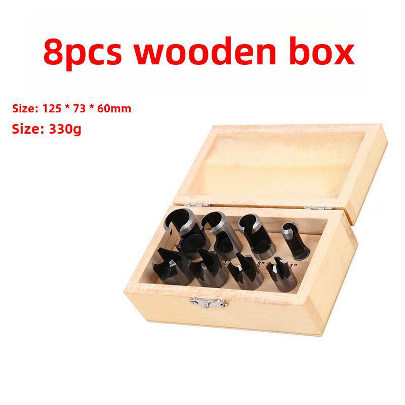 8pcs High Hardness Cork Drill Bit Set for Woodworking Hand Drills
