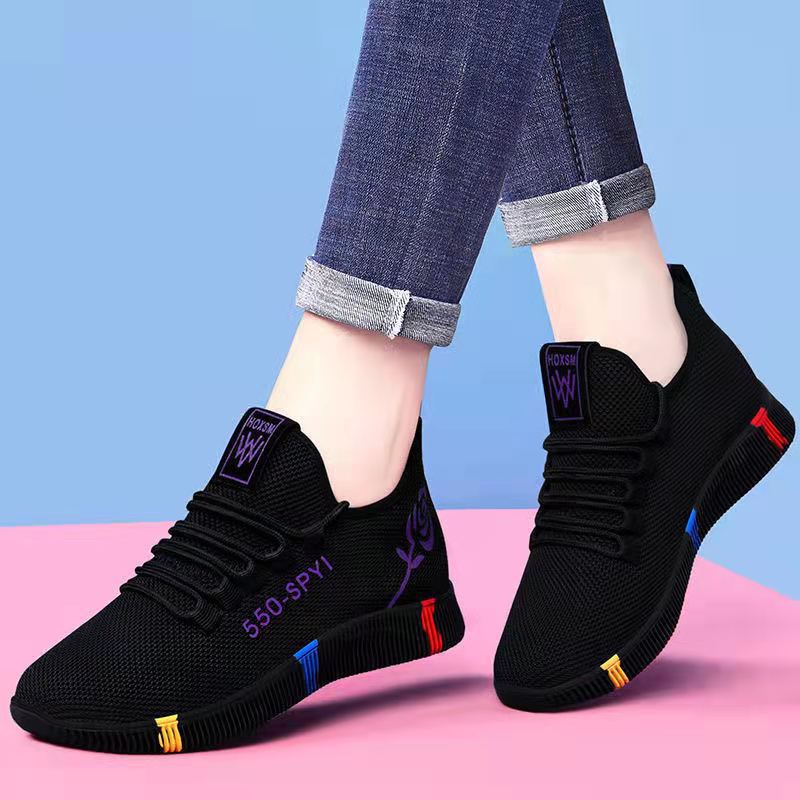 Women Sports Casual Outdoor Tennis Shoes Lightweight Non-slip Breathable Sneakers Soft Walking Shoes Plus Size