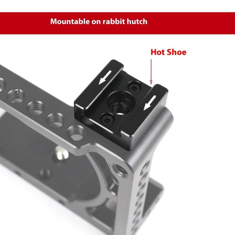 Cold Shoe Mount Adapter 1/4inch Screw Mounting Hole For Digital DSLR Camera Rig/Cage/Cheese Plate/ Video/Flash Light