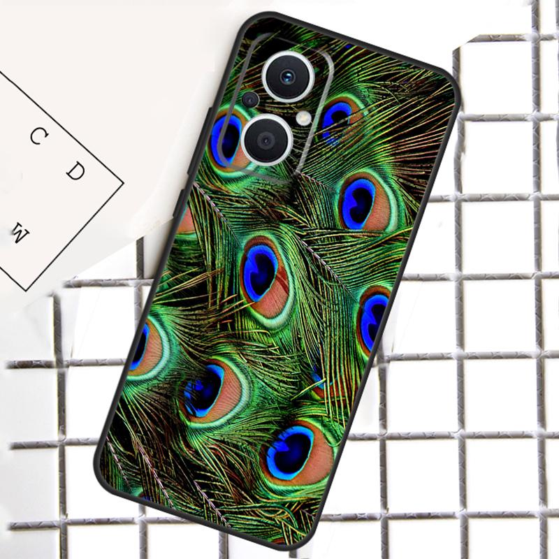 

Peacock Feathers For OPPO Reno 13 14 12 11 10 Pro 11F 12F 13F 14F 7 8 Lite 8T OPPO Find X5 X6 X8 X9 Pro Case OPPO Reno8 5G