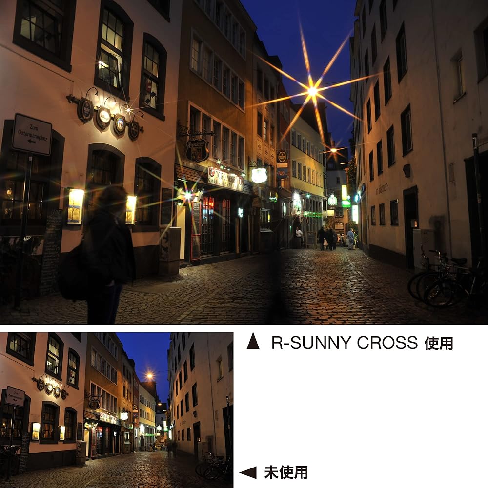 Kenko PRO1D R-Sunny Cross (W) 72mm Cross Filter with 8 Cross-Effect, Ideal for Nightscapes, Illuminations, and Light Effects, Slim Frame, 825433 [Amaz