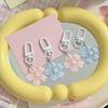10pcs Colorful Sakuras Jelly Pendant Keyring Cherry Blossoms Pendant Keychain Resin Flower Handbag and Bag Decoration
