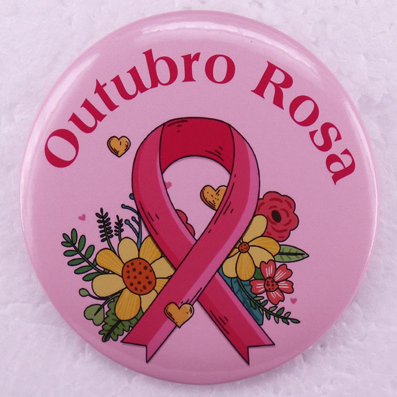 Pink Ribbon October Badge Pin