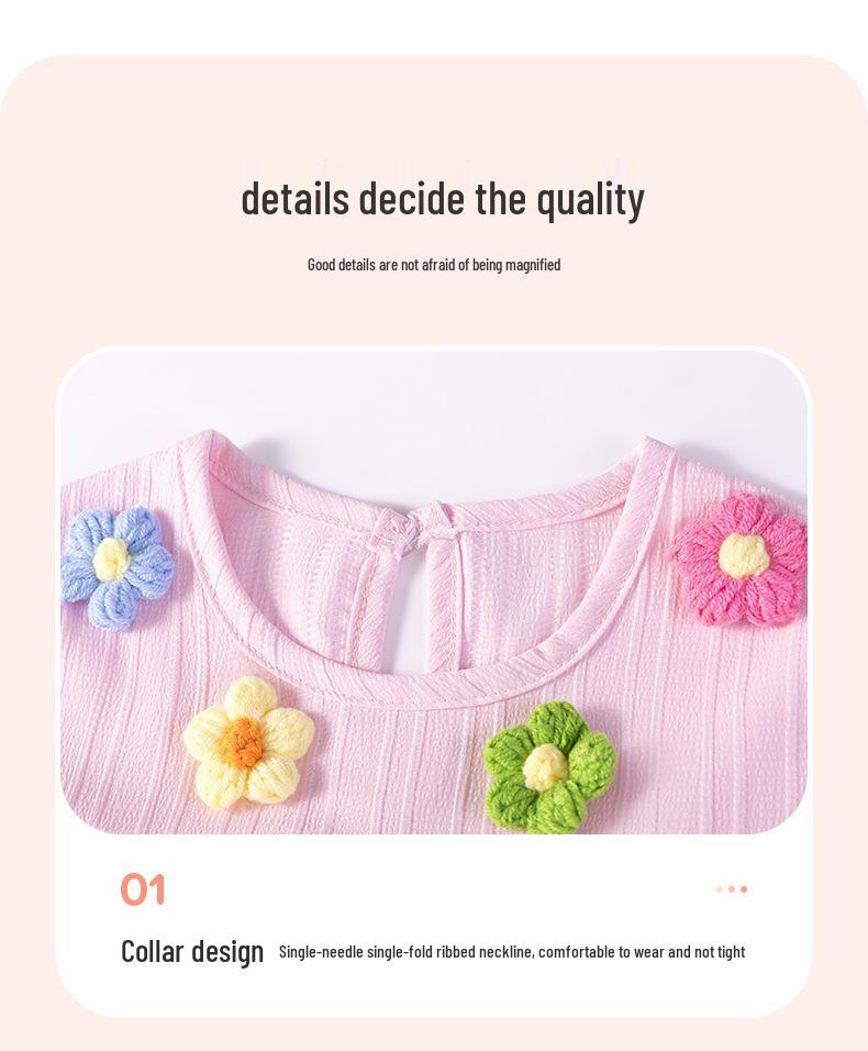 European and American Style Summer Floral Dresses for Girls