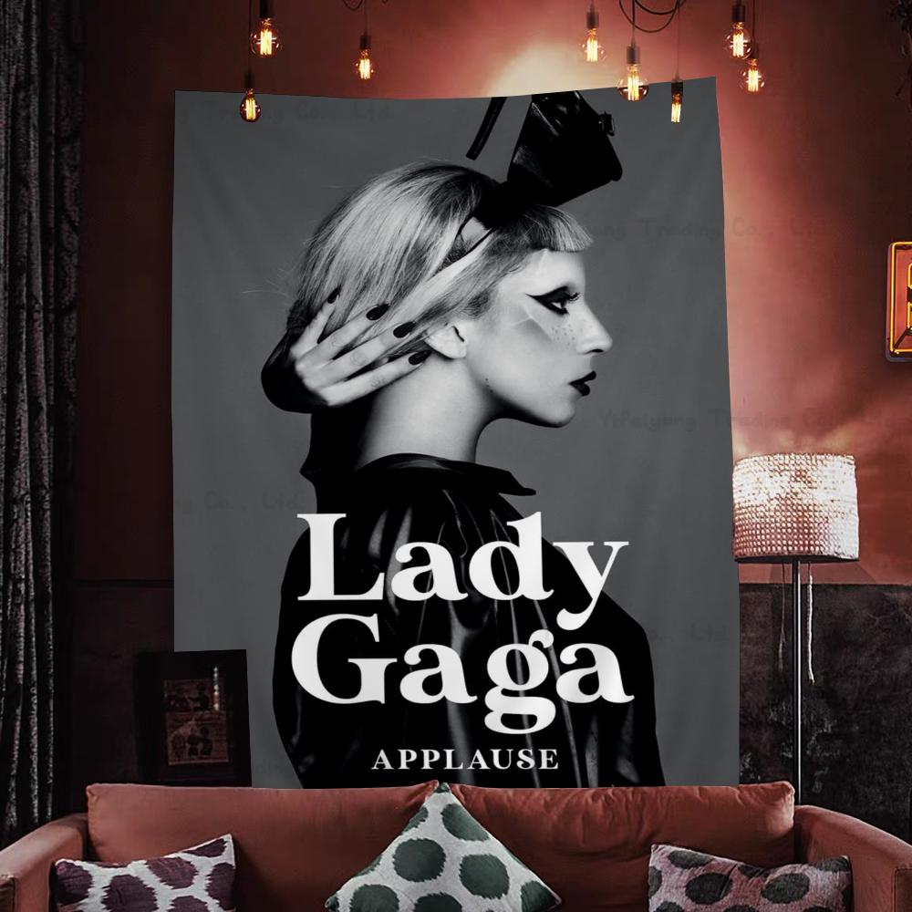 Lady Gaga Cantante Arazzo Colorato da Appendere alla Parete Arazzi Murali Bohemien Decorazione Artistica Murale Mandala