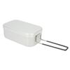 Lunch Box Steaming Rack Set Foldable Handle Aluminum Alloy Camping Bento Box for Picnic Camping