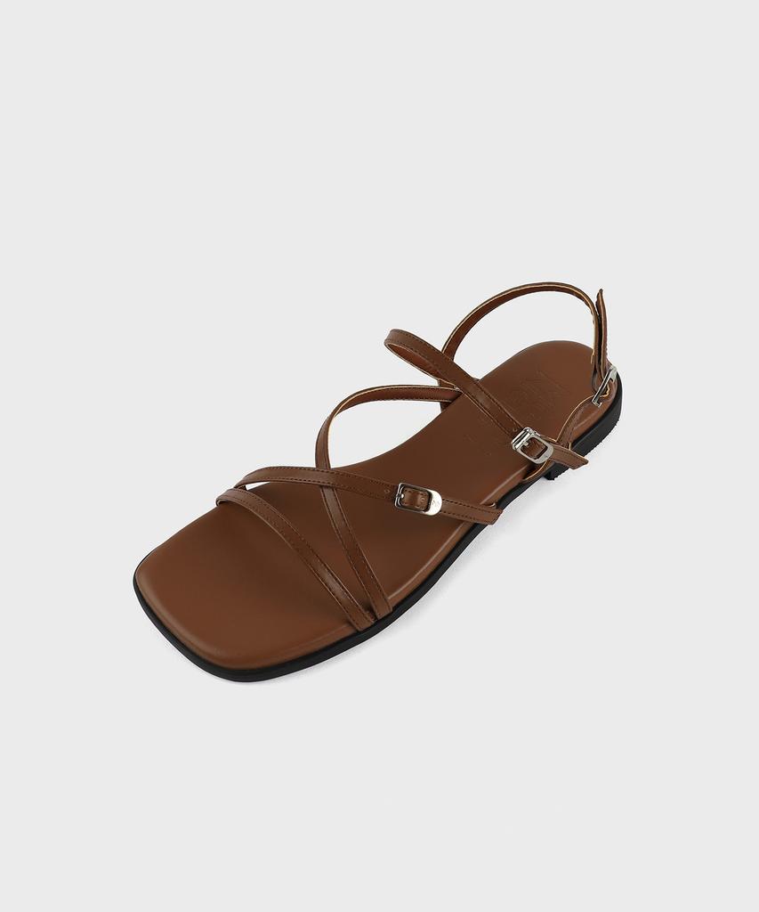 Moodnight Dean Cross Strap Belted Flat Sandals - 4 Colors (Type A)