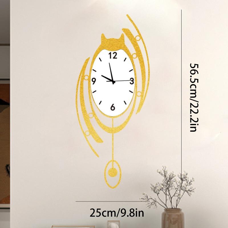 Modern Wall Clock Aesthetic Wall Watch Nordic Luxury Elegant Pendulum Clocks Minimalist Silent Decorative Living Room Watches