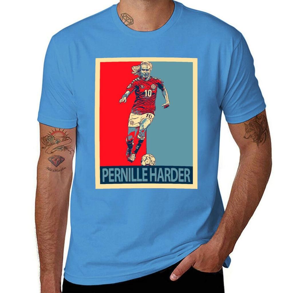 Pernille Harder T-Shirt Boys Animal Print Cute Tops Short Sleeve Tee Oversizeds Tshirts for Men