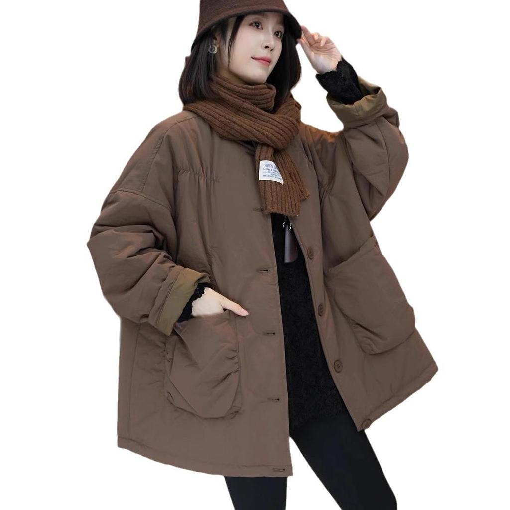 2024 Women's Casual Slimming Mid-Length Cotton Jacket—Lightweight, Warm, and Stylish for Autumn and Winter