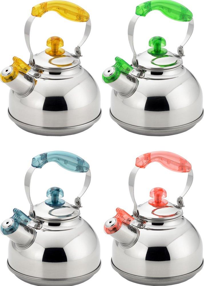 Ikeda Bussan Nudi Whistling Induction Made in 1214932 Kettle, 1.5L, Compatible, Yellow, Japan,
