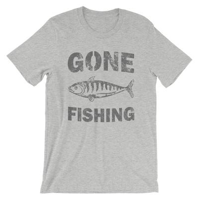 Gone Fishing T-Shirt. 100% Cotton Premium Tee NEW
