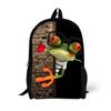 Harajuku Novelty Youthful Frog Student School Bags Notebook Backpacks 3D Printed Oxford Waterproof Boys/Girls Travel Bags