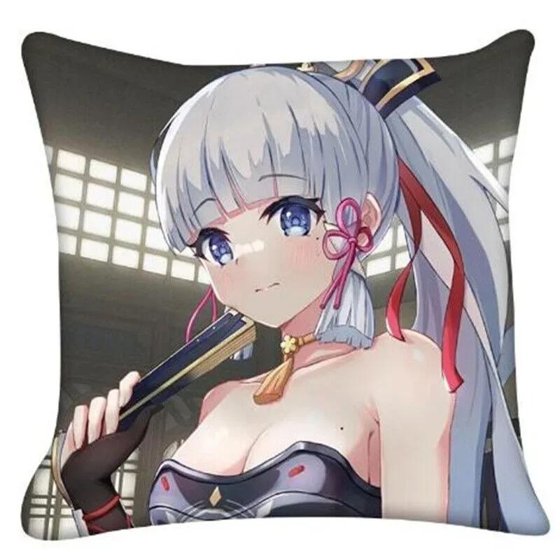 Anime Cushion Cover Pillow Case Genshin Impact For Sofa Car Home Decor