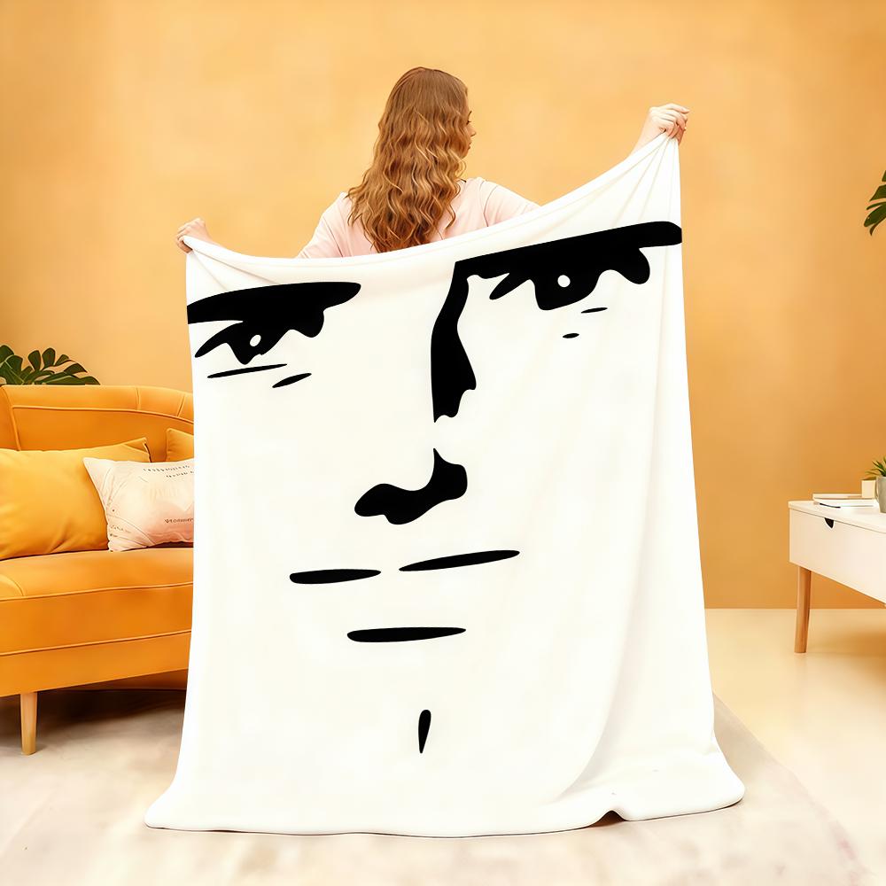 Meme Face Sigma Case boy Funny Blanket Soft Throw Blanket for Home Bedroom Bed Sofa Picnic Travel Office Rest Cover Blanket Gift