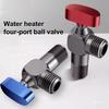 Thickened Spherical Core Triangle Valve Explosion-proof Water Heater Large Flow Ball Valve 4 Points Hot And Cold Valve