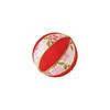 Tokyodo Chirimen Flower Ball 5cm Red/Floral Pattern 2 Pieces Decoration Parts Ball ZE000014-003