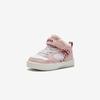 Anta Kids Synthetic Leather Plush Comfortable Warm Wear-Resistant Mid-Top Walking Shoes Baby Shoes Pink White A22440055-5