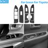 For Lexus LX470 For Toyota Land Cruiser 1998-2002 Carbon Fiber Window Lift Switch Control Panel Cover Car Accessories Sticker
