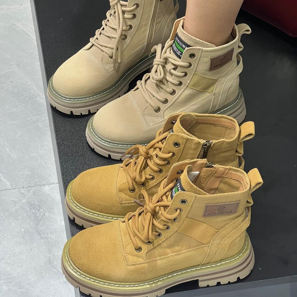 Martin boots women's 2025 new retro tooling desert rhubarb boots spring and summer single boots thick-soled outdoor explosive short boots
