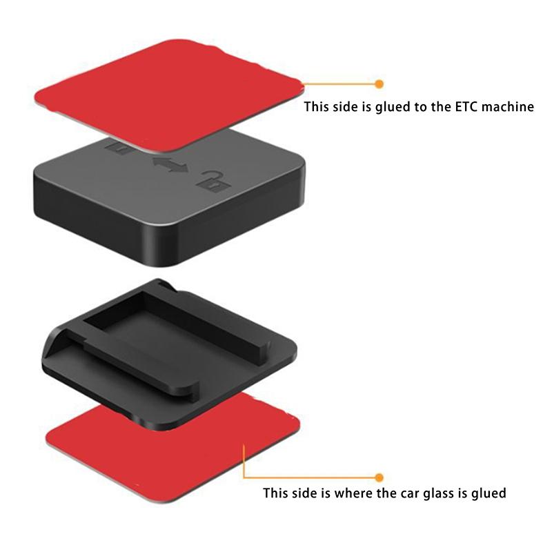 Car Toll Pass Holder Adhesive Sticky Etc Bracket Adhesive Removable Easy Installation Compact Toll Pass Holder For Windshield