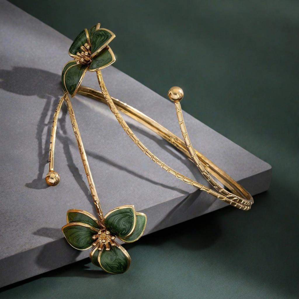 Open Arm Ring Fashion Niche Design Sense Bracelet Creative Asymmetrical Adjustable Alloy Bracelet Women