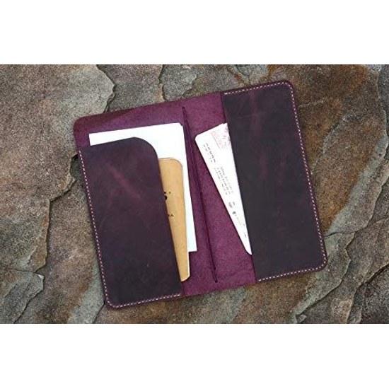 Travelers Notebook 21cm X 11cm Regular Size Memo Pad Leather Cover Case Oil-tanned Cowhide Includes 3 Refill Notebooks Compatible 4.25 8.25 Inch Diary