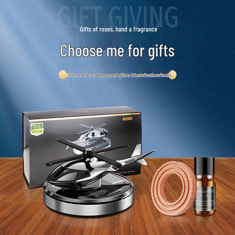 High-End Solar Airplane Car Freshener: Long-Lasting Fragrance Console Ornament for Men