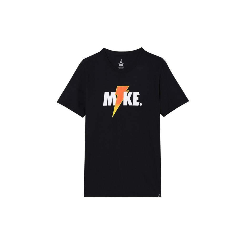 Jordan LIKE MIKE T Shirts Men's Blue Crew Neck Moderate Straight Fit AJ1164-010
