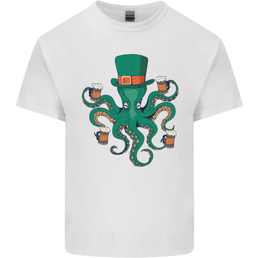 Irish Octopus Funny St Patricks Day Beer Alcohol Unisexs Light Cotton TShirt