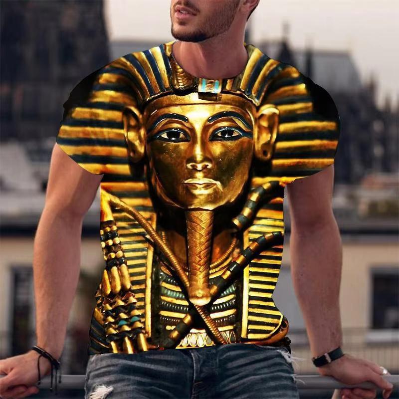 New Ancient Egyptian Pharaoh Graphic T-Shirts Men Women Summer 3D Printed Short Sleeve