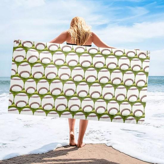 

Beach Blanket Foldable Decorate Thin Microfiber Beach Towel Sport Accessory