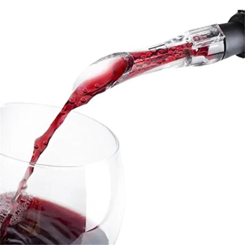 Acrylic Wine Aerator Pourer Premium Aerating Pourer Red Wine Decanter Cap Spout Stopper Bottle Mouth Dispenser Decanter Spout