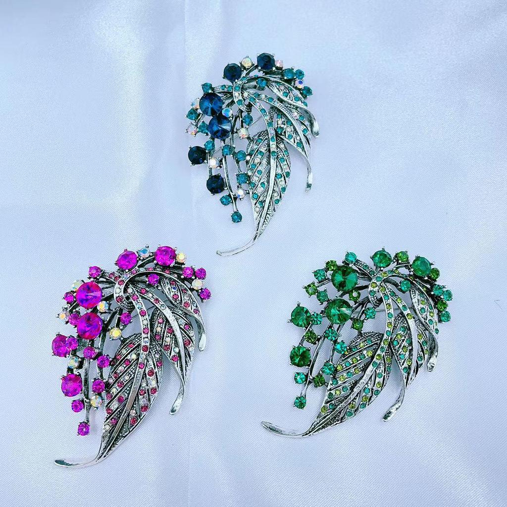Elegantní dutá brož s listem, špendlík na svetr, kardigan pro ženy