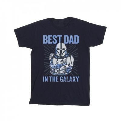 Camiseta masculina Mandalorian Best Dad Galaxy