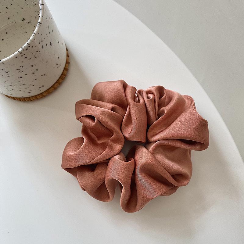 French Satin Large Intestine Hair Tie - Girlish Korean Rubber Band Hair Accessory