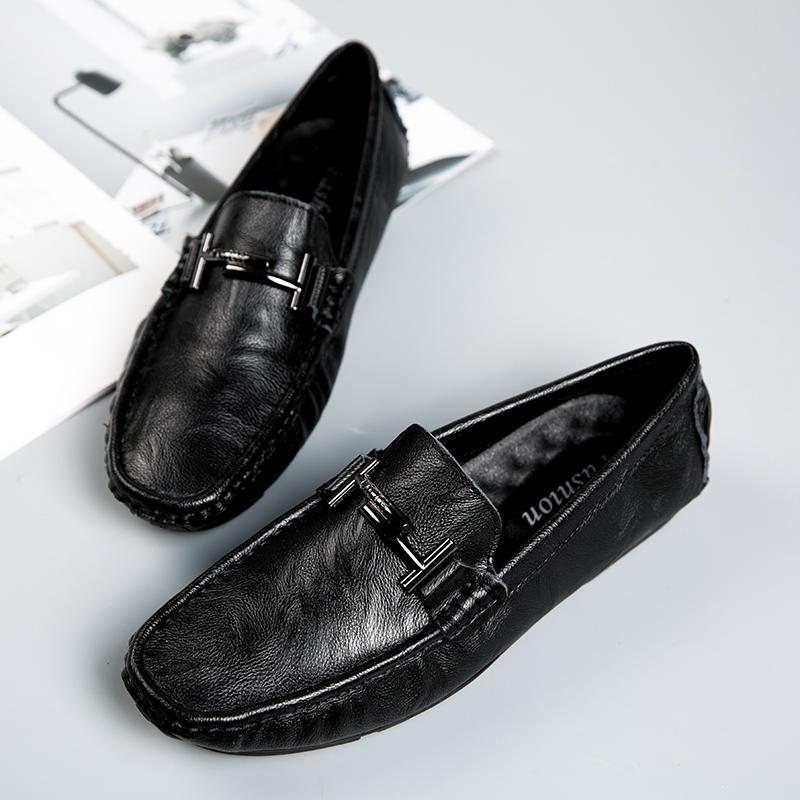 Mens Slip on Shoes Man Moccasins Men Loafers Real Leather Soft Shoes Flats Driving Shoes Mens Shoes Formal Handmade Leisure Walk