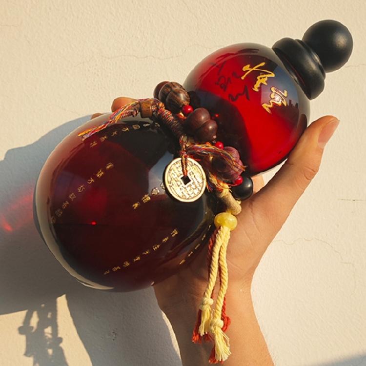 Gourd Drinking Cup Vintage Chinese Water Bottles Unique Trendy Water Cup for Students and Traveler