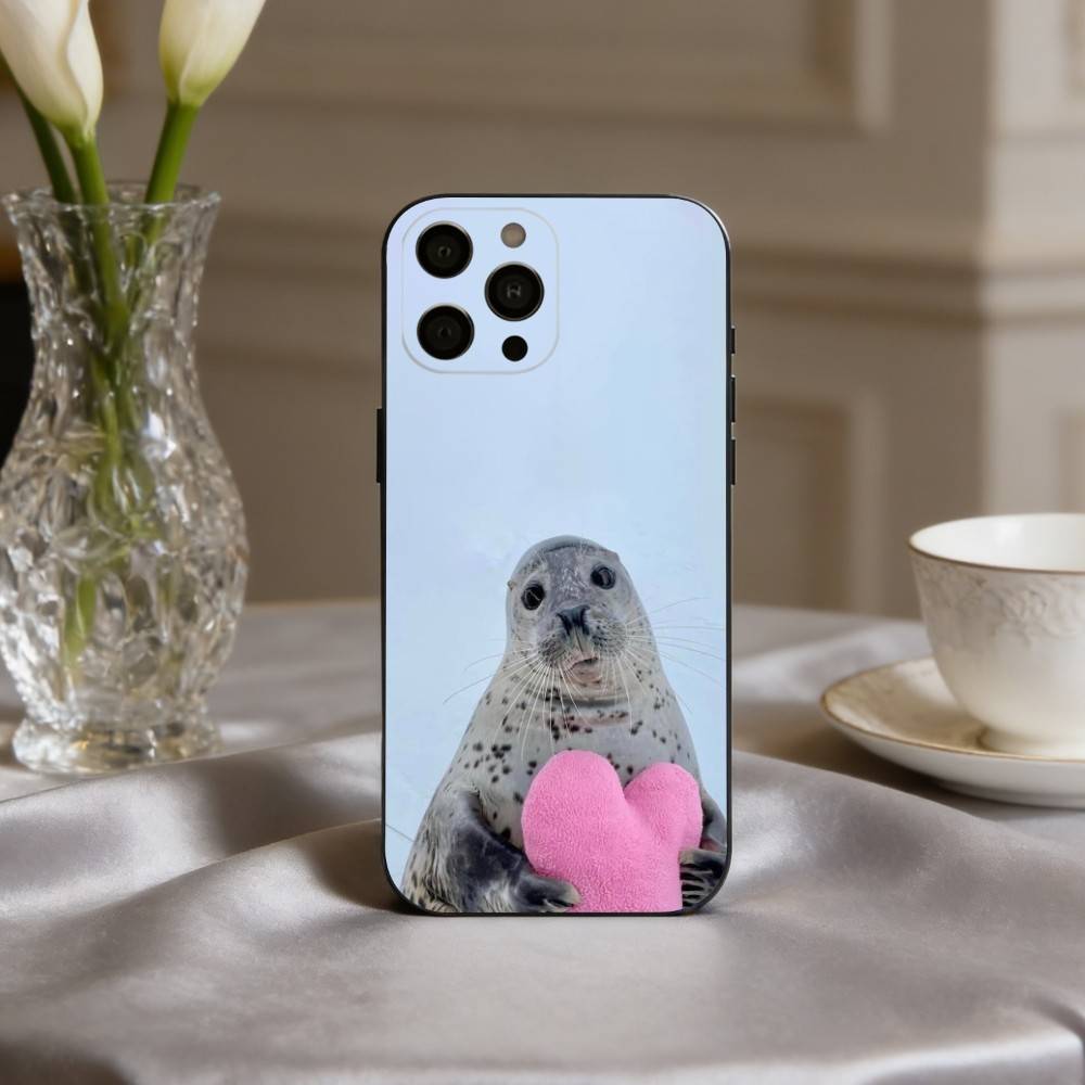 S-Seal F-Funny C-Cute Phone Case For iPhone 17pro, 16,15,14,13,12,11 X XR Plus,Others Soft Black Cover