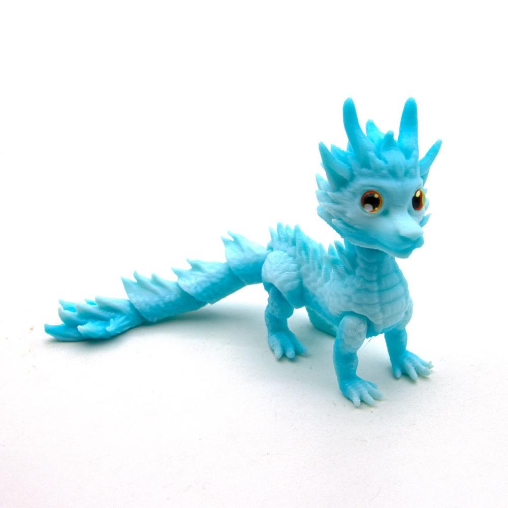 Long Haired Dragon Model Toy Home Office Dragon Action Figure 3D Printed Dragon  Garden Decoration