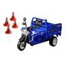 Plastic Simulation Tricycle Toy Inertia Driving Steerable Front Pull Back Truck Openable Seat Diecast Courier Truck Kids Toys