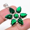 Chrome Diopside Gemstone Handmade 925 Sterling Silver Jewelry Pendant 1.77" KJ-79