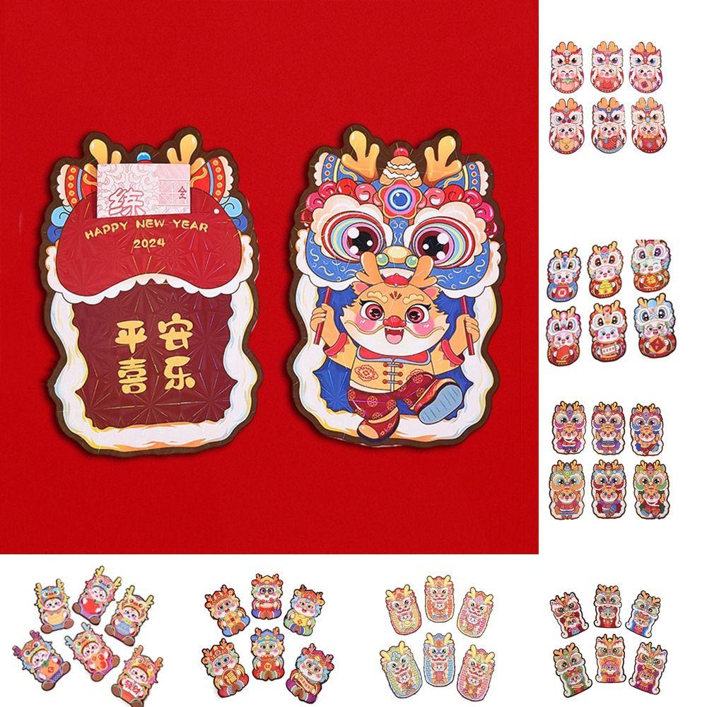 

Дракон Красный Карманный Бумажный Мешок Благословения Милый Красный Конверт Год Дракона