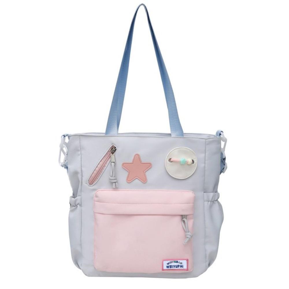 Small fresh contrasting color make-up bag sweet ins student handbag girl heart youth campus large capacity shoulder bag