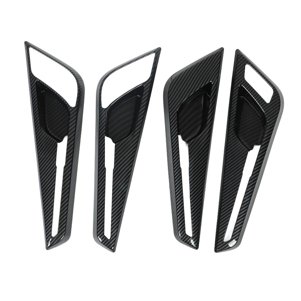 4Pcs Car Interior Door Handle Bowl Cover Trim Carbon Fiber Style Replacement for Kia EV6 2022 Up