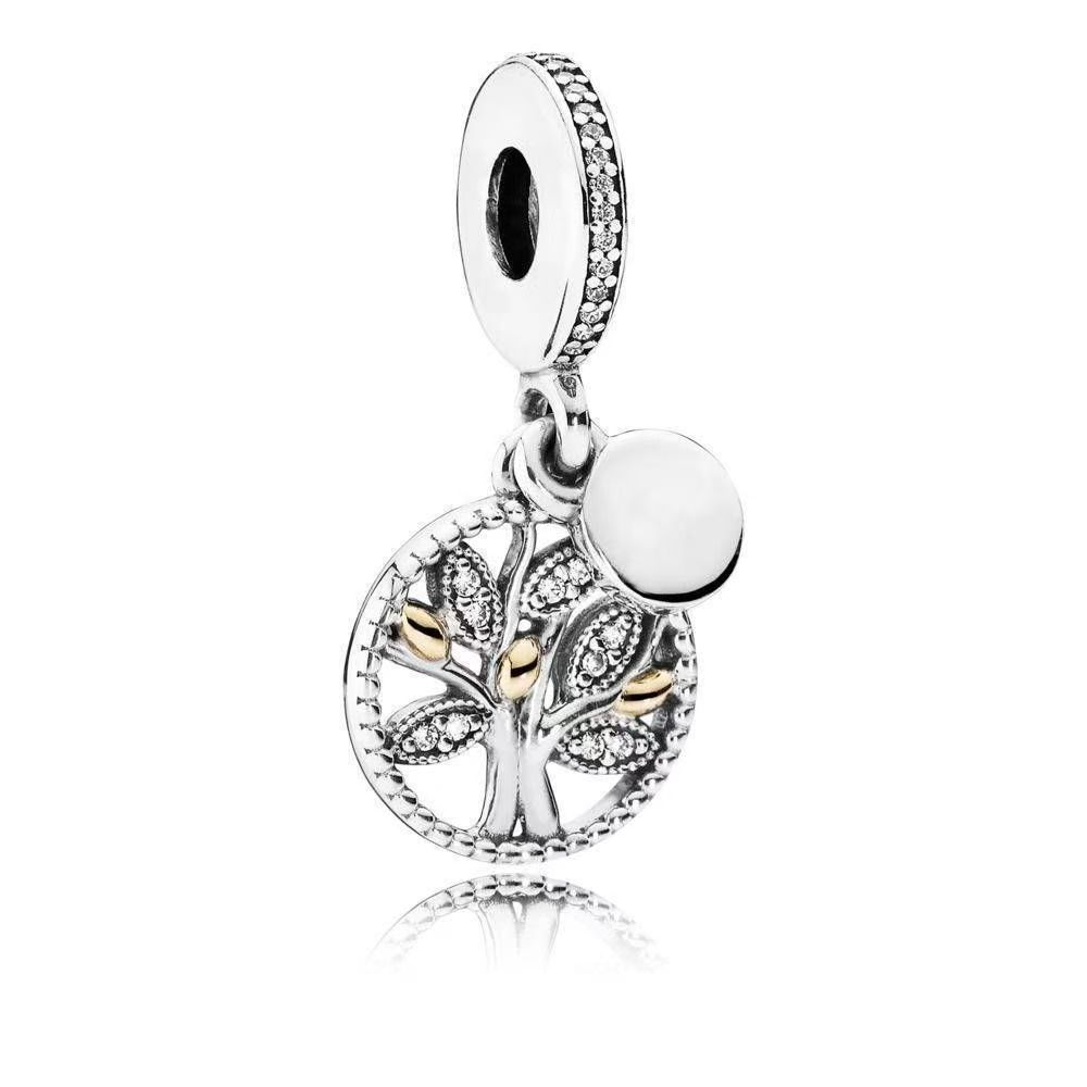S925 Silver Jewelry DIY Charms Set With Eiffel Tower High Heels Dolphin Palm Tree Heart Wings Pendants Handmade Craft Gift Accessories