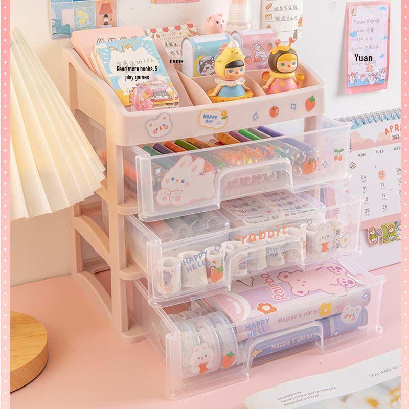 Dustproof Makeup Organizer with Drawer: Lipstick, Skincare, Mask, Brush Vanity Shelf